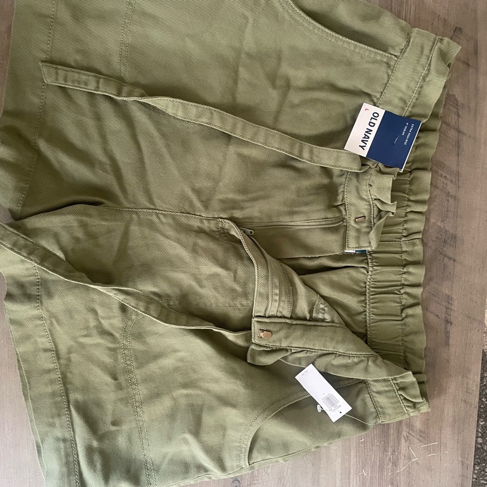 Old Navy High-Rise Olive Shorts